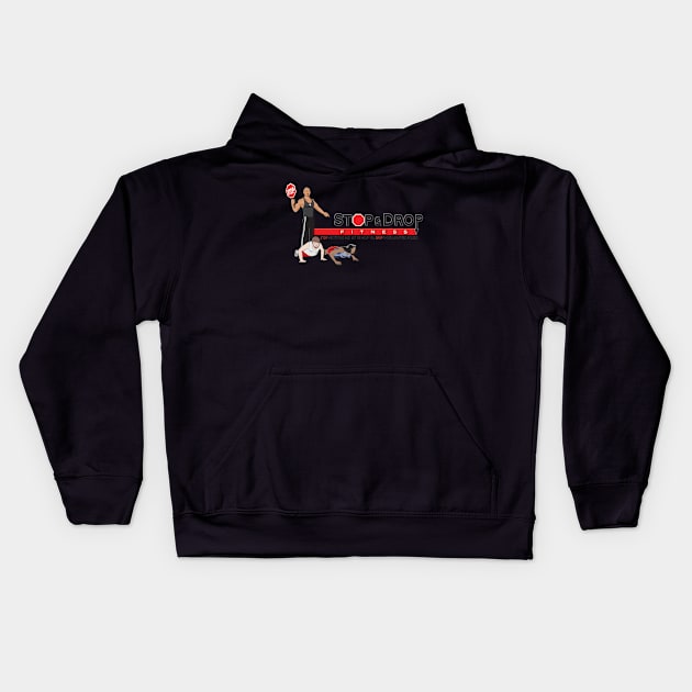 Stop and Drop Fitness Kids Hoodie by davocalizt